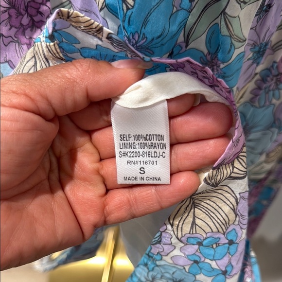 Karlie Size 2 Blue and Pink Tiered Sundress with Flutter Sleeves - Picture 12 of 16